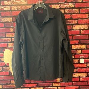 UNTUCKit black stone long sleeve wrinkle free button down shirt size large